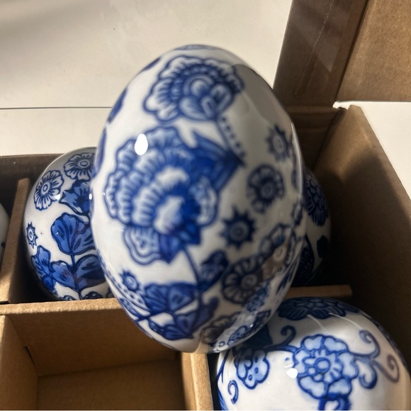 Begonia Market Blue and White Decorative Easter Spring Eggs Bowl filler Summer - Picture 9 of 16